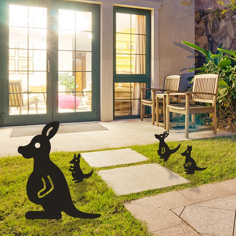 Kangaroo Yard Art Garden Statues Backyard Lawn Stakes Kangaroo Family Yard Decor Garden Decoration Outdoor Garden Ornaments