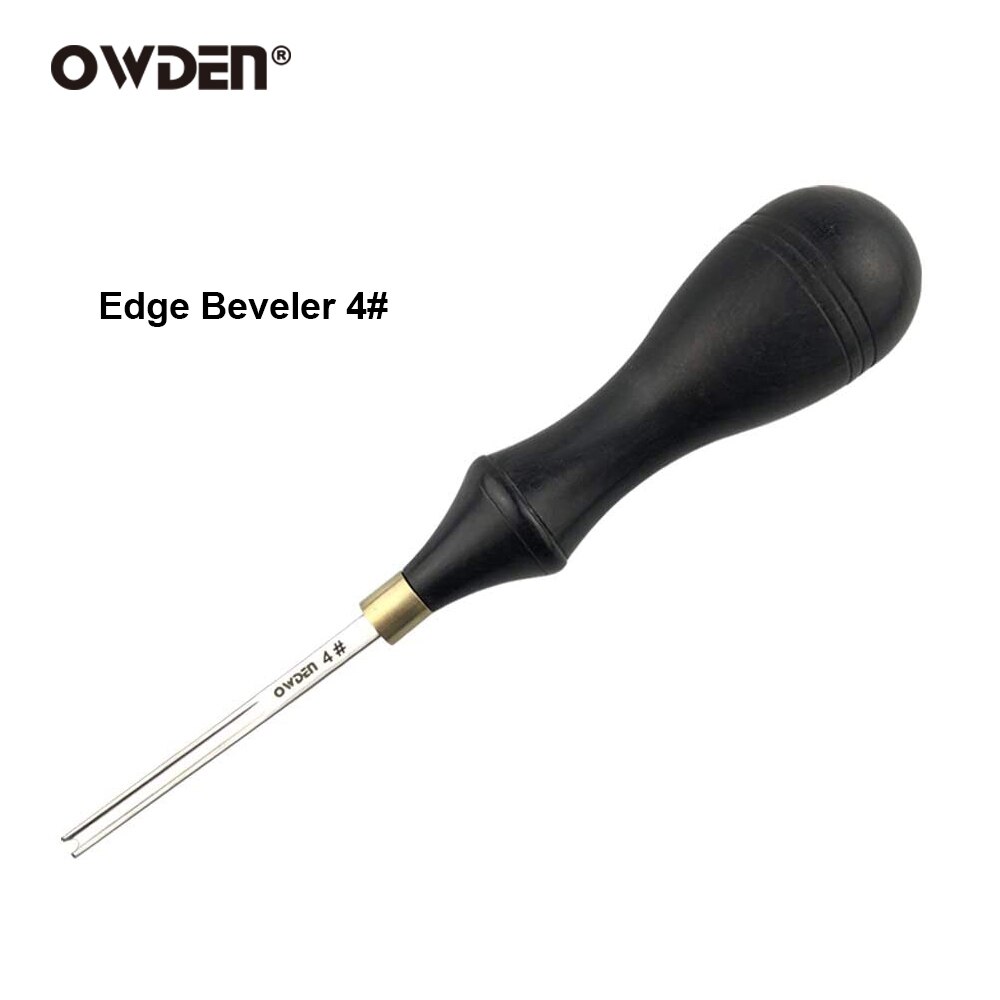 OWDEN-Herramienta de Biselado de bordes de cuero, herramienta de mano para afilado de cuero, biselador de bordes: 04