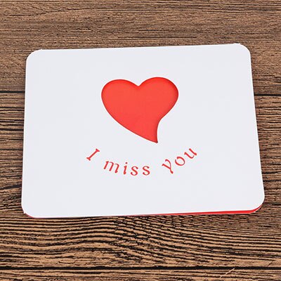 10pcs Hollowed out animal greeting Card wish card envelope For DIY Festival Greet Cards Stationery Supplies: I miss you