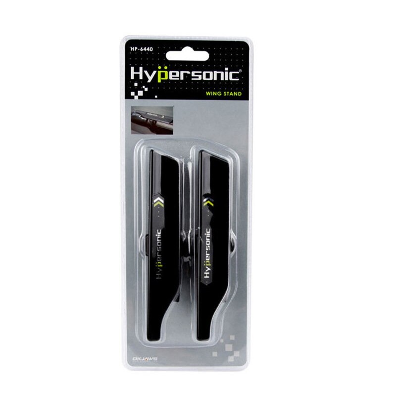Hypersonic 2 pièces noir support d'essuie-glace pare-brise essuie-glace aile essuie-glace lame Spoiler Mate aile Auto voiture outil accessoires