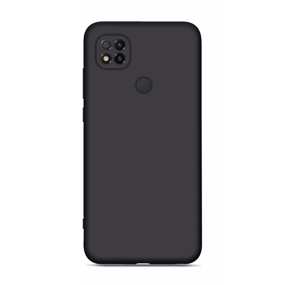 360 cassa del telefono di silicone liquido Xiomi Redmi 9C soft cover per Xiaomi Redmi 9C 9 C redmi9 c redmi9c 6.53 ''Macchina fotografica di protezione coque: redmi 9 / black