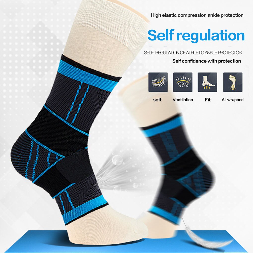 1 Pcs Fitness Ankle Brace Comfort Breathable Sports Compression Straps Elastic 3D Weave Ankle Support Bandage Foot Protecter