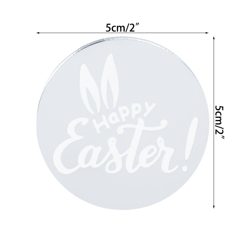 5/10pcs Easter Cake Decoration Acrylic Cake Toppers Gold Silver Rose Cupcake Toppers Easter Party Decoration Baking Supplies: B02 / 5pcs