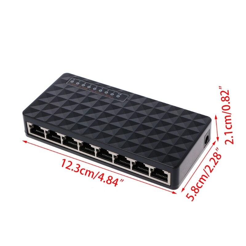 8-port 10/100mbps ethernet rede switch hub desktop mini rápido lan switcher adaptador x6ha