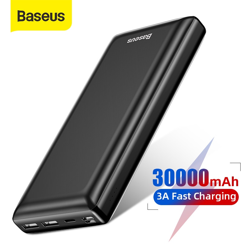 Baseus 30000Mah Power Bank Type-C Pd Snelle Oplader Powerbank Draagbare Externe Batterij Oplader Pack Voor Iphone Xiaomi huawei