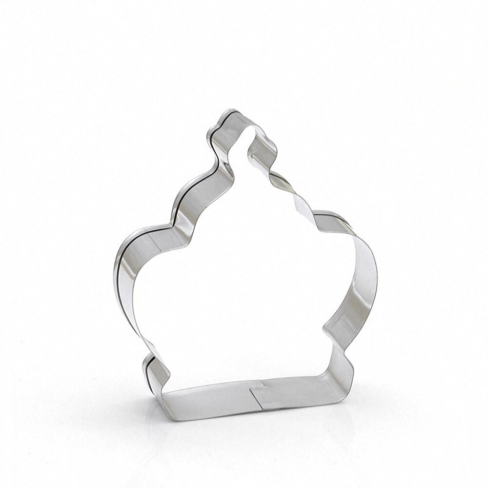 3d prinsesser kroneform rustfritt stål kjeks kakeutstikker bakeform konge dronning fest dessert dø kake bakeverktøy: 07