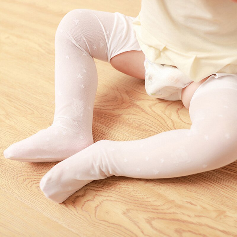 Medias transpirables delgadas para niña, pantis transparentes de Color sólido, para bebé, novedad