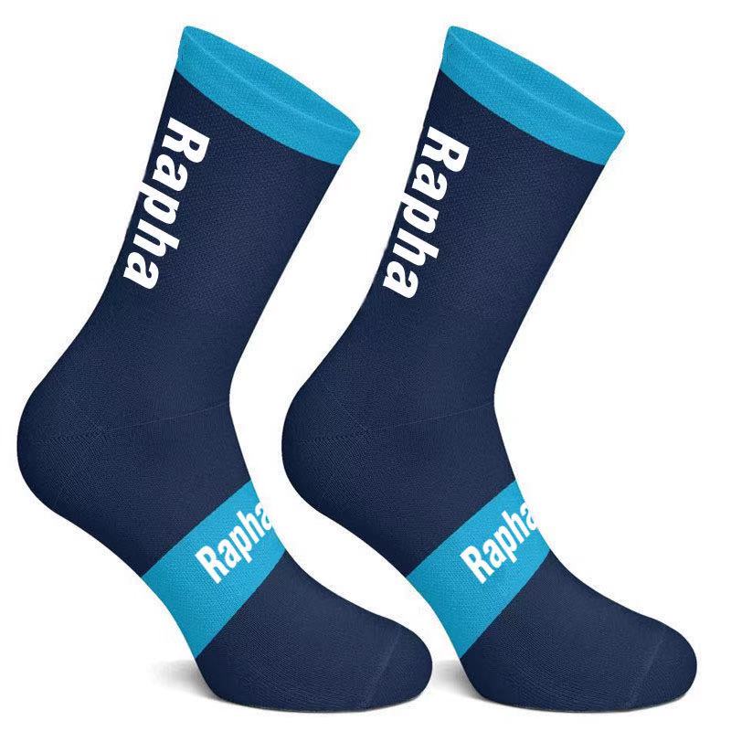 Calcetines de compresión para hombre y mujer, medias de para ciclismo, fútbol, baloncesto, novedad: Azul