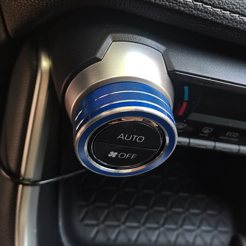 For Toyota RAV4 Car AC Climate Control Knob Trim Button Cover Auto Accessories 2Pcs Car AC Control Knob Cover