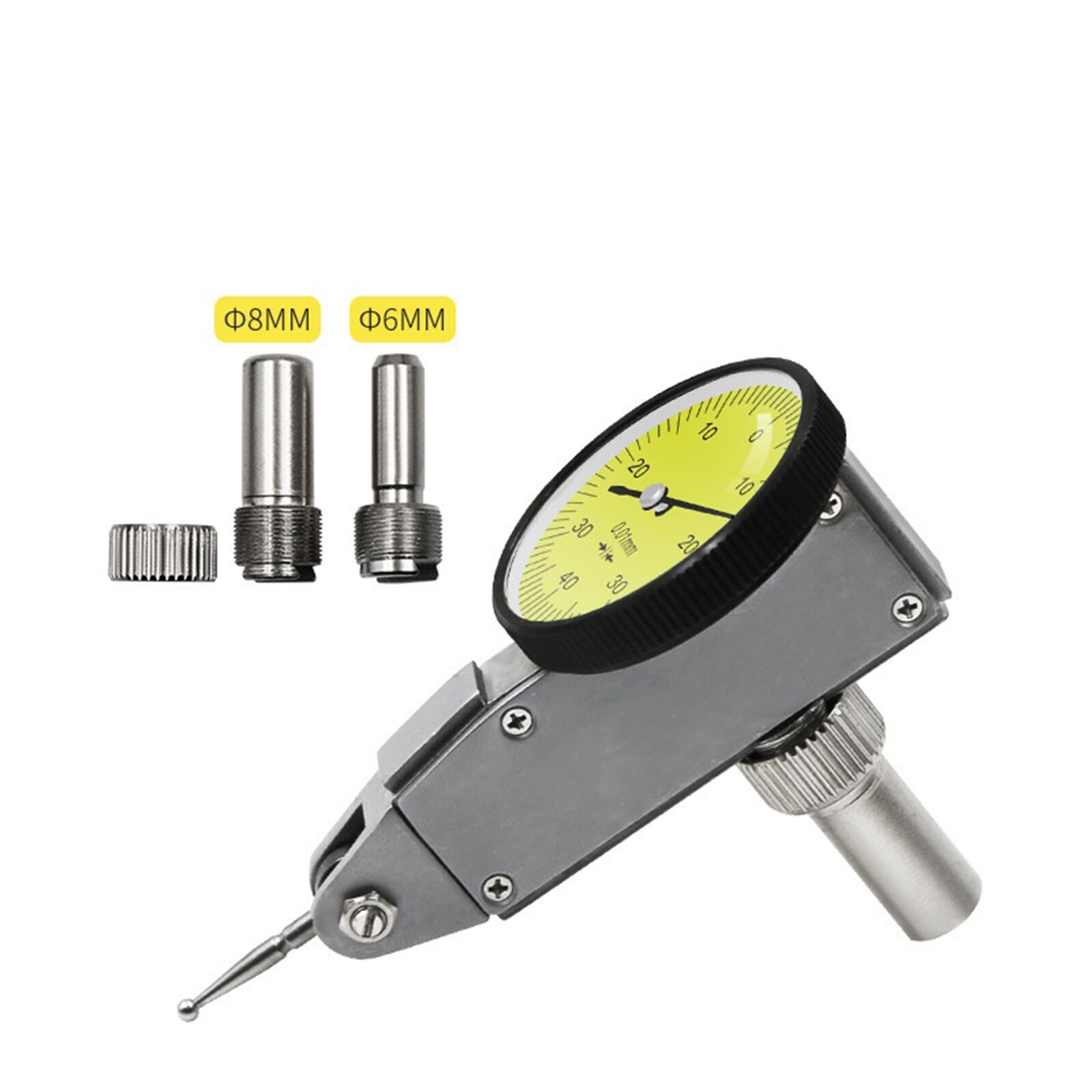 0-0.8mm Lever Indicator Display Analog Dial Lever Shockproof Test 0.01mm Dial Indicator Indicator Meter Dial Ruler Tool
