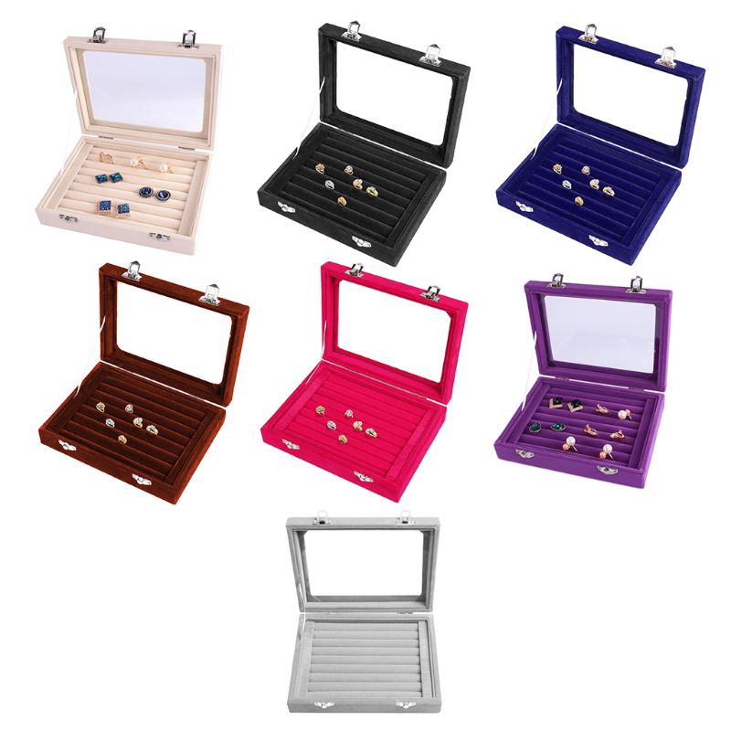 Ringen oorstekers sieradenhouder opbergdoos doos container organizer met deksel sieradenhouder sieraden display meerdere