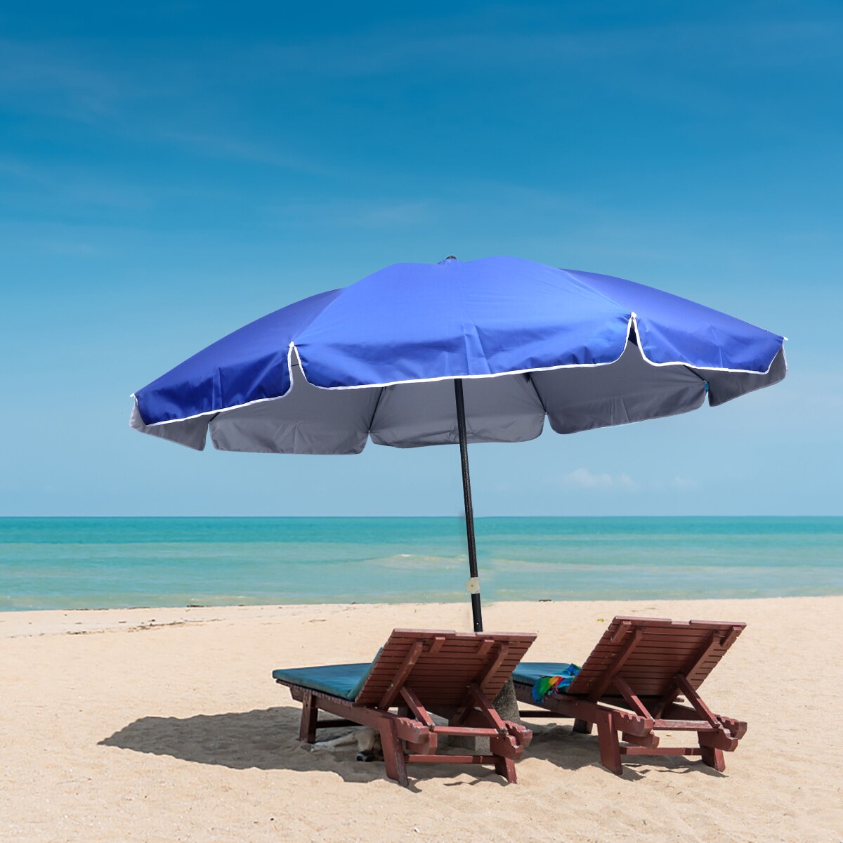 Oversize Umbrella Folding Umbrella Fishing Umbrella Courtyard Sun Umbrella for Outdoor Beach Camping Floor Seaside