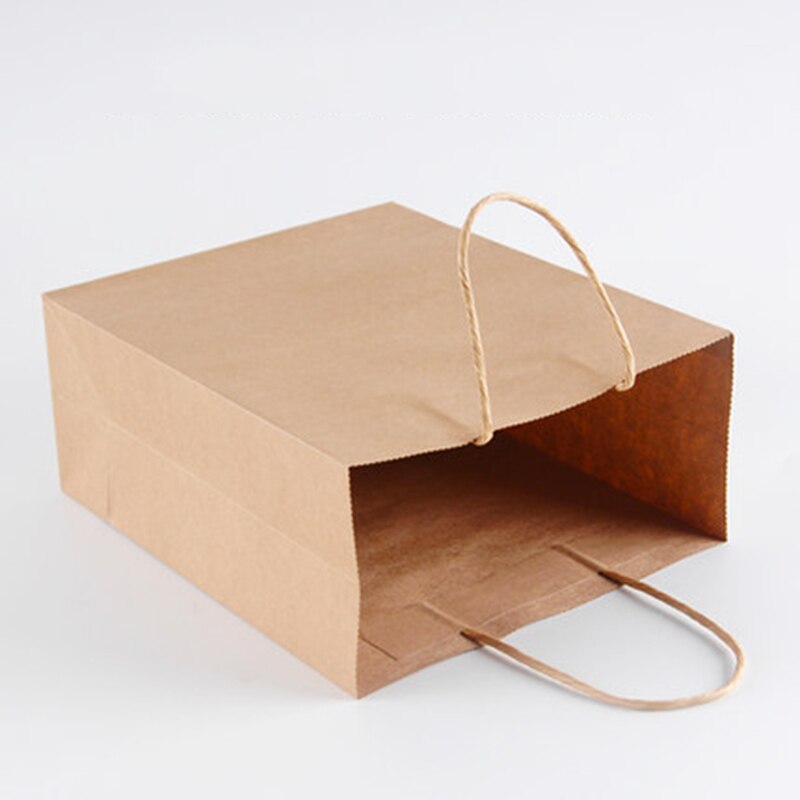 Luda 20Pcs 5.9X3.15X8 Inch Kraft Papieren Zakken Kleine Papieren Zakken Met Handvatten Bulk Party zakken Papieren Boodschappentassen Kraft B