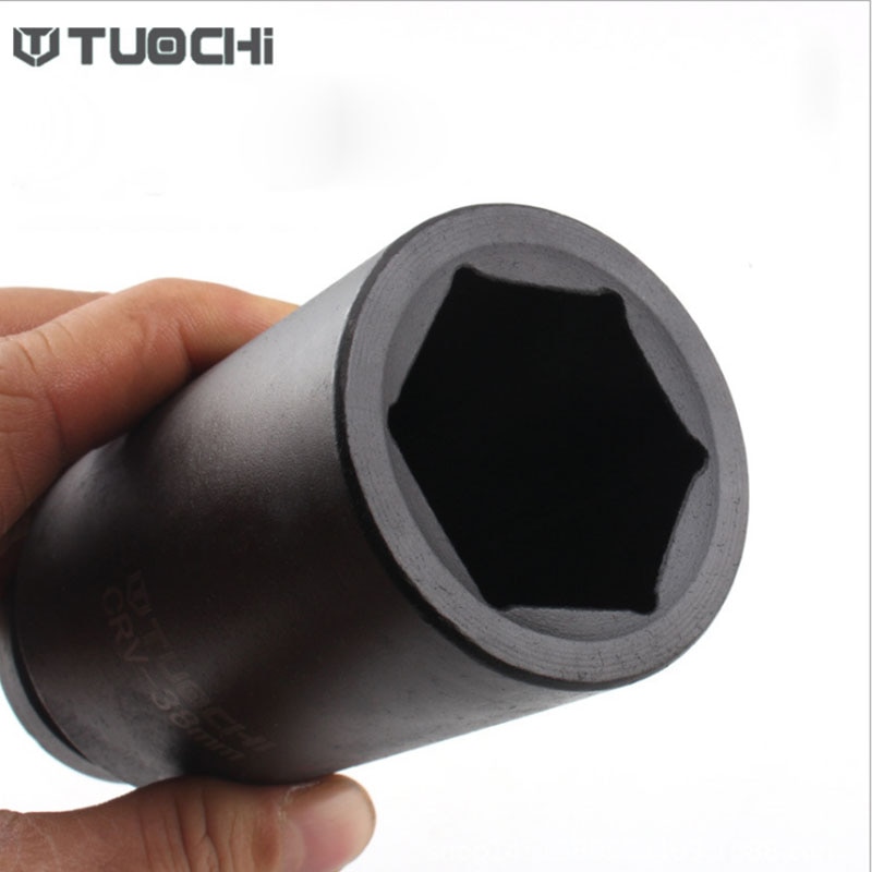 1/2 tums pneumatisk djuphylsa set 17-41mm förlänga sexkantsmetriska djupvägg luftadoptör slaghylsa cr-v autoreparationsnyckelverktyg