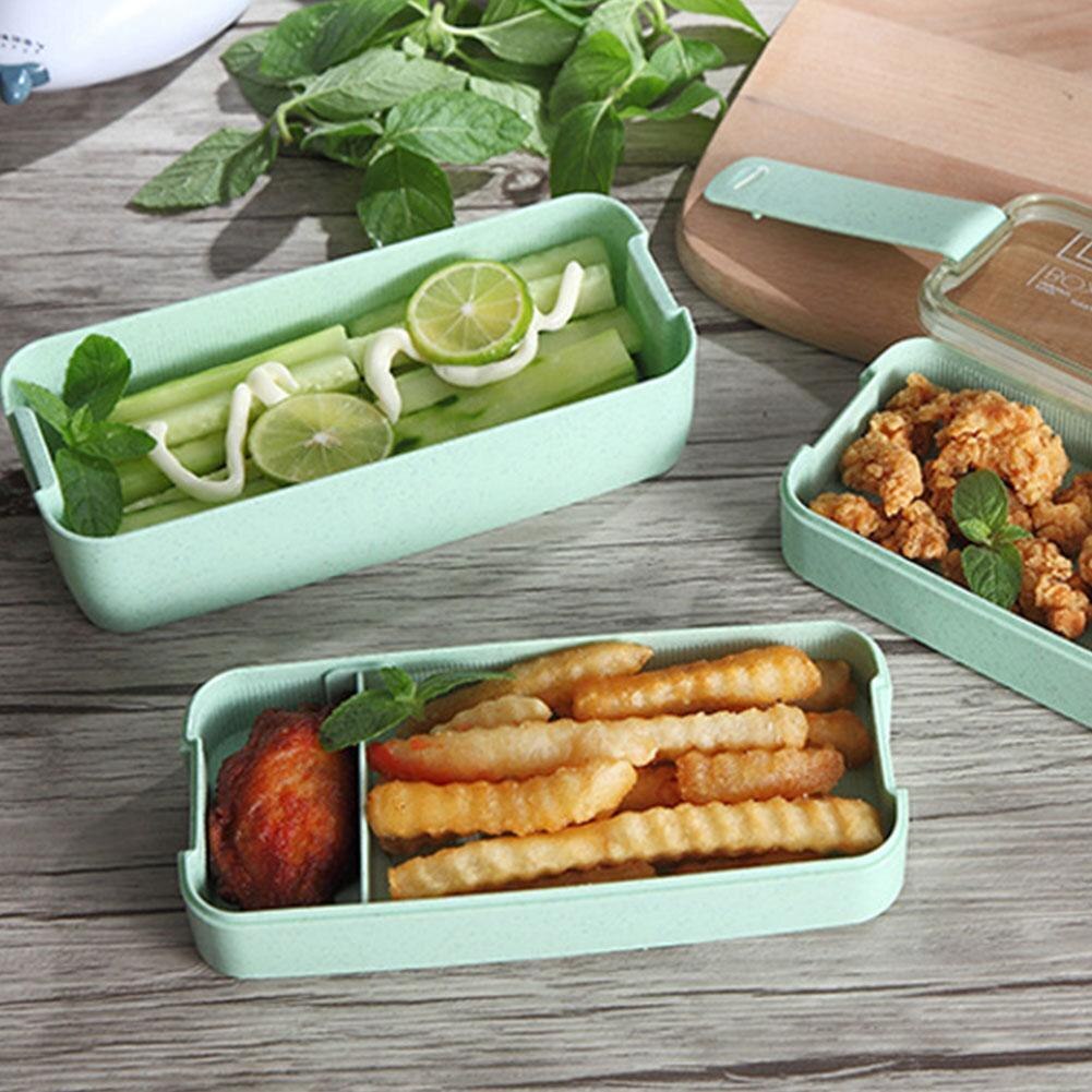 Lunch Box 3 Layer Wheat Straw Bento Boxes Microwave Dinnerware Food Storage Container Lunchbox