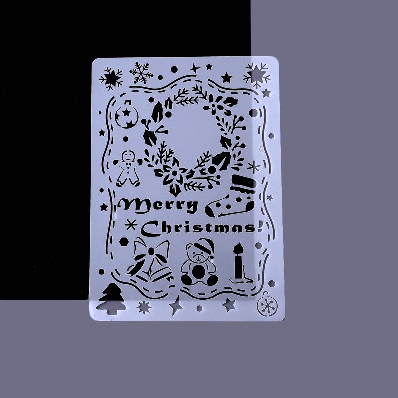A4 Hollow Painting Stencil Spray/hand Painting Template Pre Tracing Ruler Stencils for DIY Scrapbooking Journal Decoration: No.10