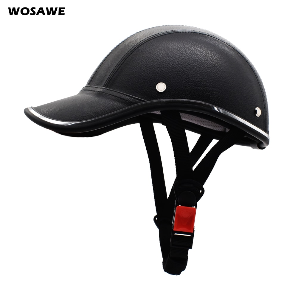 Wosawe sport ridehat halvhjelm baseball kasket mtb cykling rulle skateboard scooter motorcykel hjelme sikkerhedshjelme