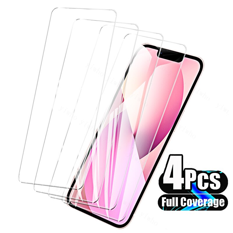4 stück displayschutzfolien aus gehärtetem glas für Apfel iphone 13 Mini, passend für iphone 13 Profi max, Mini und 13 Profi hd.: Für iphone 13 Profi max / 4 stück hd