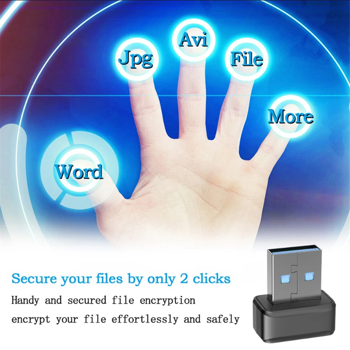 Lector de llaves de huella dactilar USB U2F, escáner biométrico de huellas dactilares, Anti-Spoofing, Mini llave de seguridad, Dongle