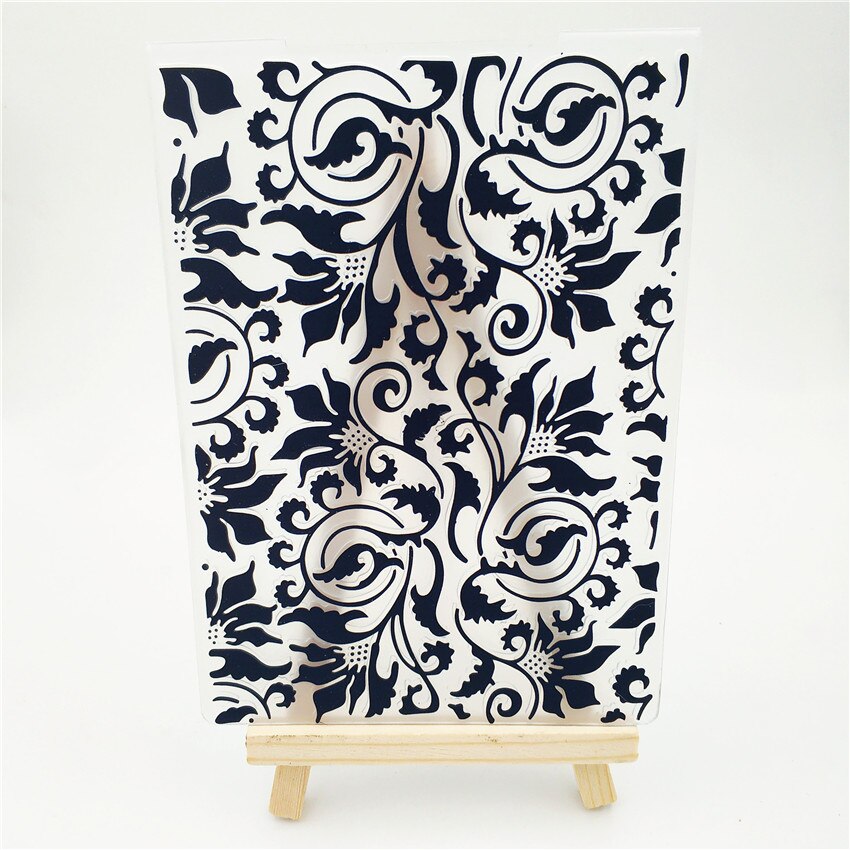 plastic Flower vine template craft card making paper card album wedding decoration clip art relief clip Embossing folders