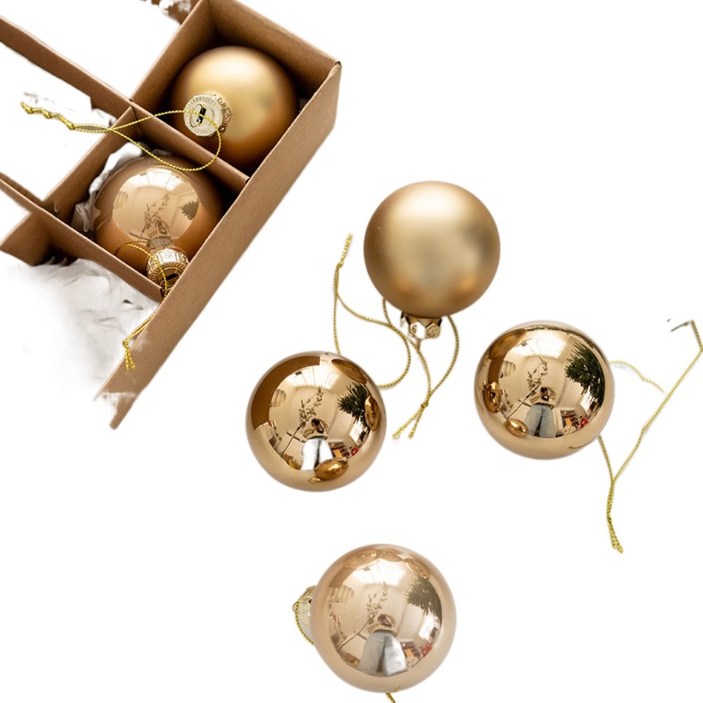 6 pçs artesanato conjunto de bola de natal de vidro 6cm criativo pingente de árvore de natal delicado pintado pendurado ornamento casamento: Verde claro