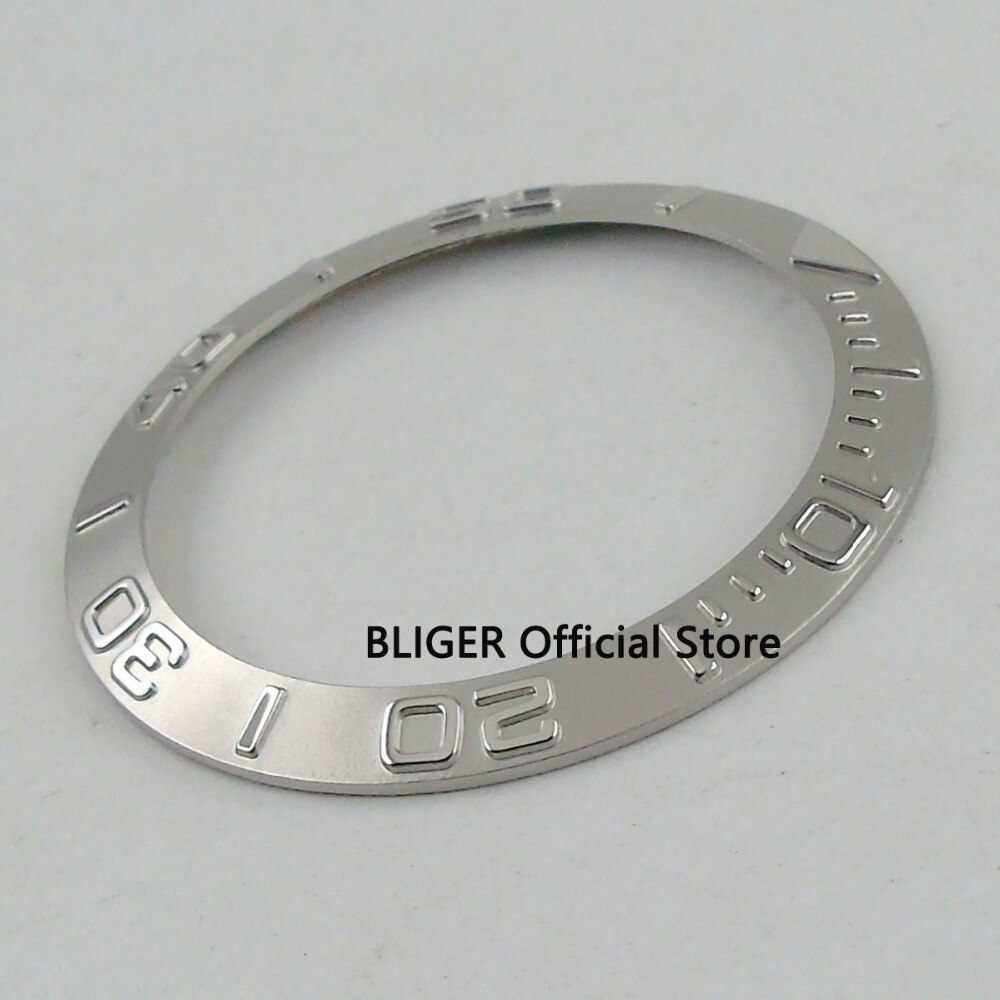 38 Mm Zilver Kleur Horloge Bezel Insert Voor Fit 40 Mm Case Sub Automatisch Uurwerk Horloge BB-1