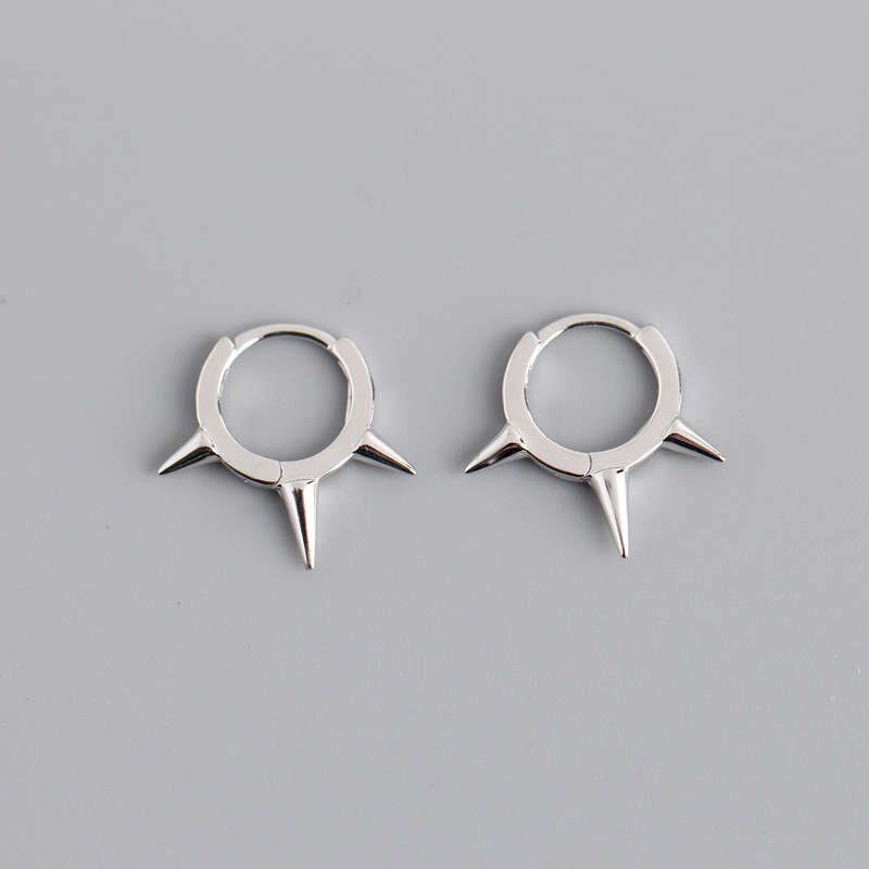Inzatt Echt 925 Sterling Zilveren Geometrische Minimalistische Oorringen Hiphop Voor Mode Vrouwen Party Fijne Sieraden Accessoires: Silver