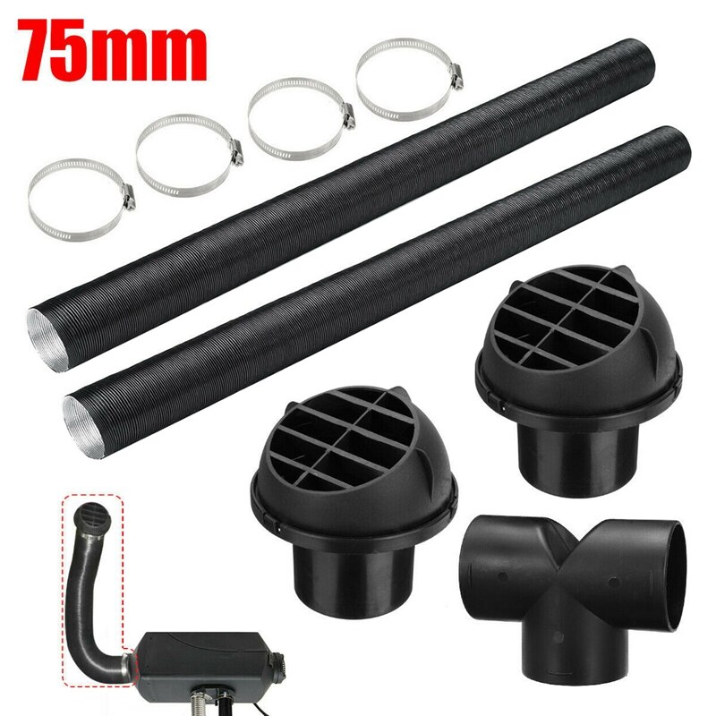 2X 60 Mm Auto Heizung Kanal Verbindungs Rohr Luft Park Heizung Schlauch Leitungs Anschluss für 2X 60 Mm Auto Heizung Kanal Verbindungs Rohr Luft Park Heizung Schlauch Leitungs Anschluss für