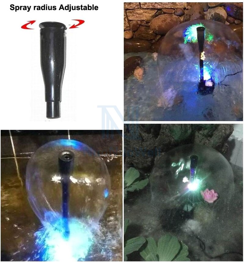 doprowadziło grzyb fontanna 10/15/25/35W pompa głębinowa ogród skalny staw akwarium krajobrazu fontanny rozpylać + rura przedłużająca