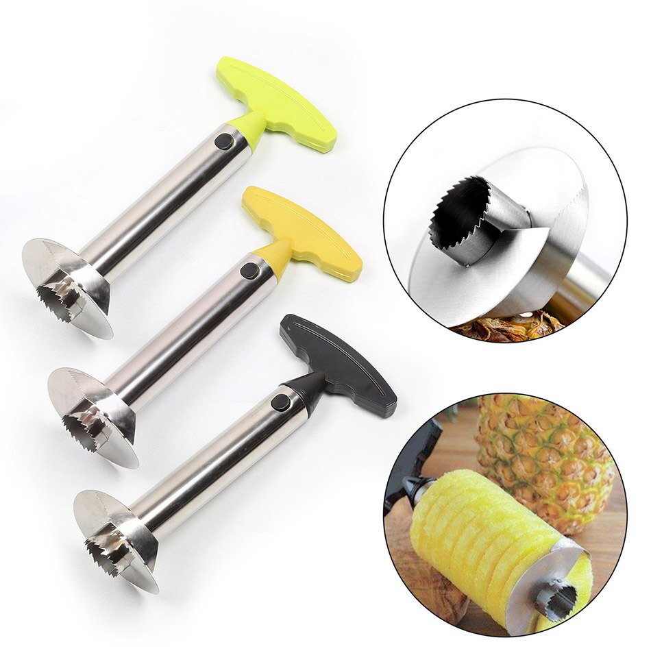 Stainless Steel Pineapple Corer Peeler Cutter Easy Fruit Parer Cutting Tool Home Kitchen Western Restaurant Accessories 3 Colors