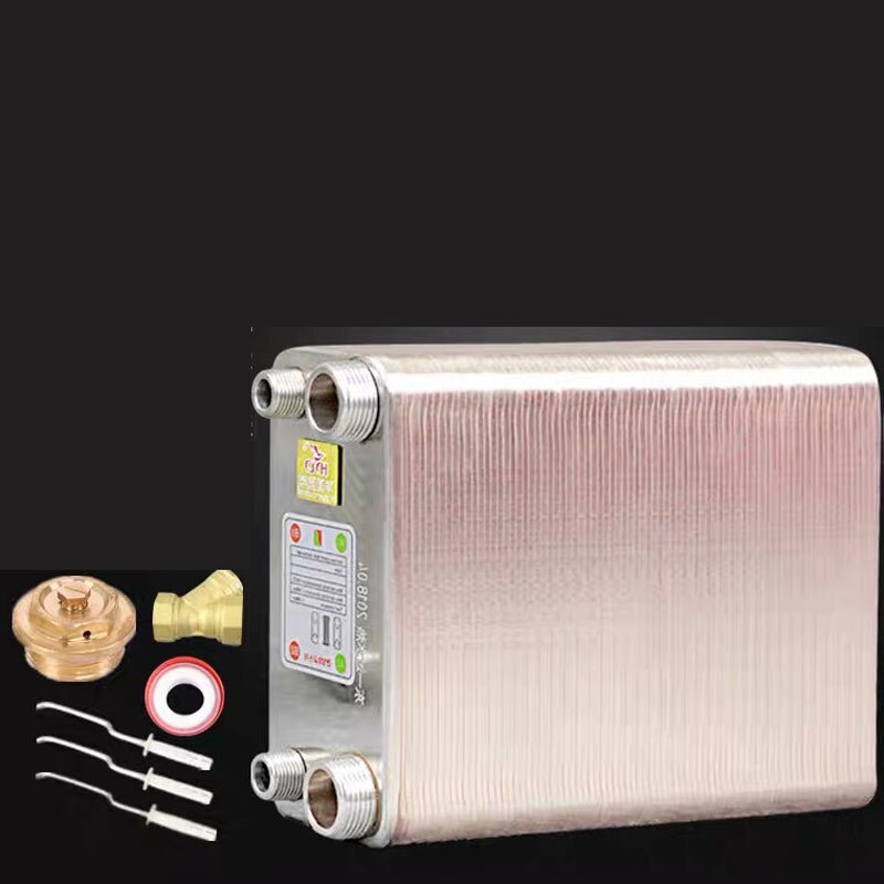 50 Plates Stainless Steel Heat Exchanger Brazed Plate Type Water Heater Chiller Cooler Counter Flow Chiller