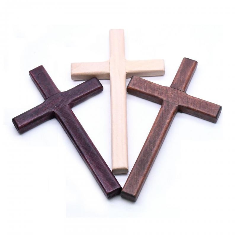 5Pcs Muur Kruisen Hout 12*7Cm Handgemaakte Christian Decor Icoon Religieuze Gebed Hand Holding Thuis decoratie