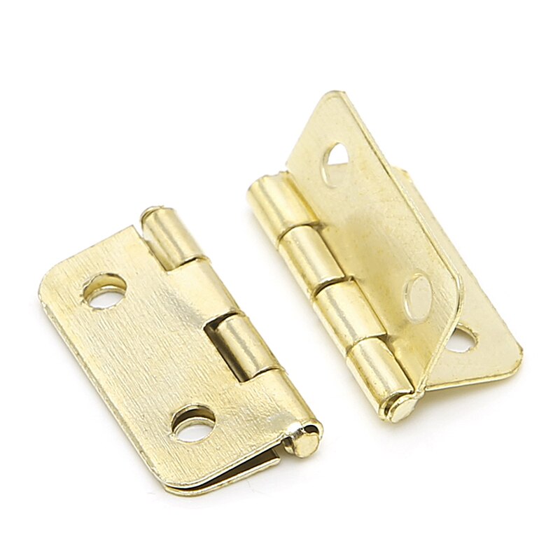 10 st köksskåp dörr gångjärn möbler tillbehör 4 hål guld låd gångjärn för smycken lådor möbler beslag 18 x 16mm