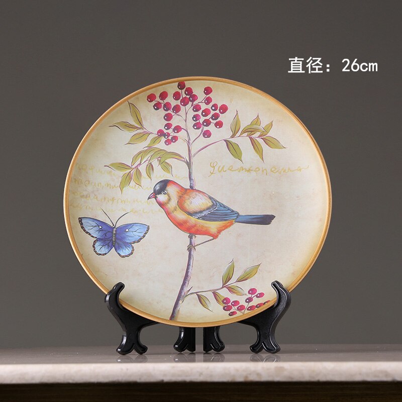 Amerikaanse Keramische Decoratieve Plaat Achtergrond Display Europese Home Restaurant Woonkamer Decoratie Muur Opknoping Plaat: 100161