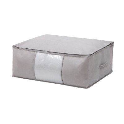 Luluhut ikke-vævet stof quilt opbevaringstaske dyne opbevaring betræk under seng opbevaring tasker opbevaring af quilt skab tæppe organizer: Grå / S 52 x 35 x 17cm