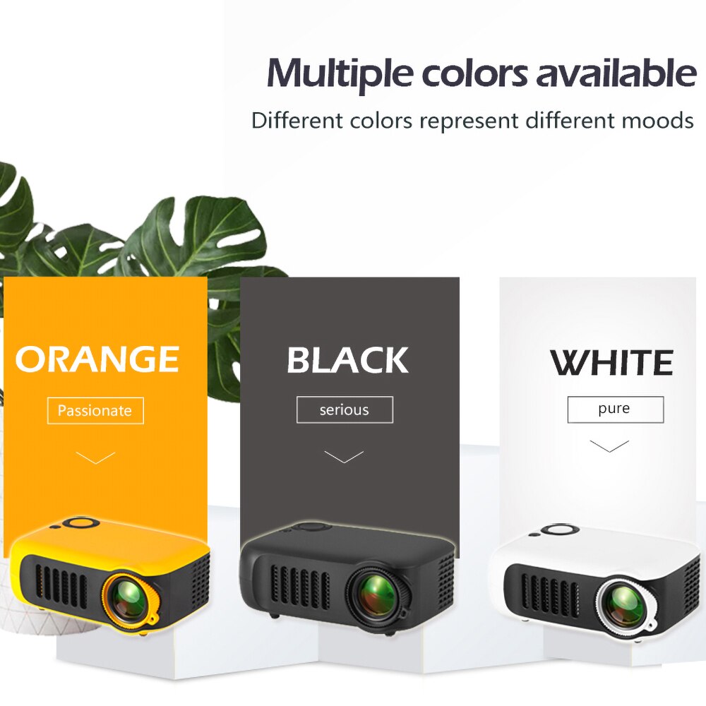 Mini Draagbare Pocket Hd 1080P Led Projector Home Theater Video Projectie Met Hdmi Usb Av Poorten En Tf Card slot