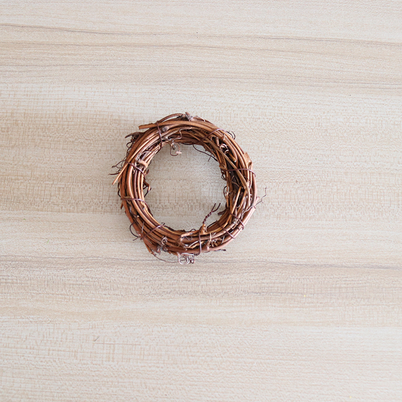 Diy rundt halm rotting cirkel ring juledør blomsterkrans hjem ornament blomster bryllup dekoration