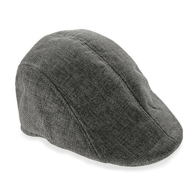 Casquette Plate Béret Réglable - Style Newsboy Vintage - Lin Respirant - Uni/multicolor