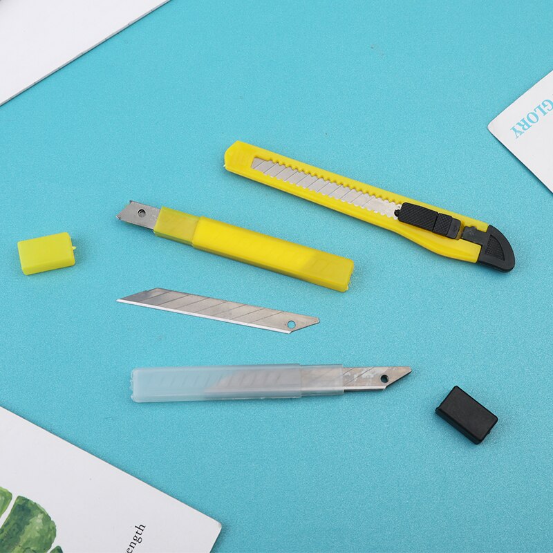 MIUSIE Portable Retractable Utility Knife Office Paper Cutter Stationery Knife DIY Plastic Handle Cutting Knife Wallpaper Knife