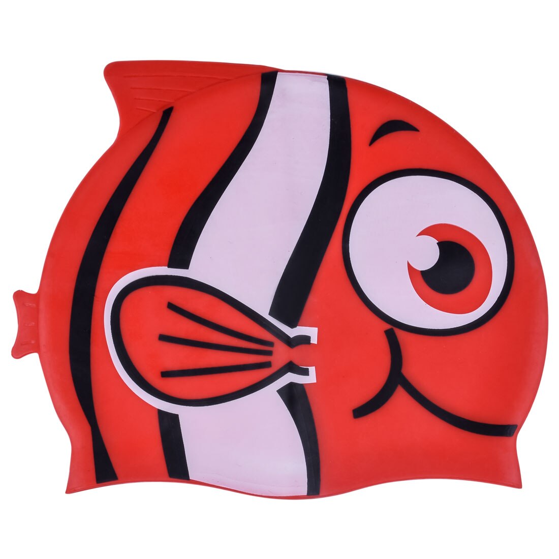 Gorros de natación con dibujos animados para niños, gorro de piscina impermeable, protección para las orejas, sombrero de buceo de silicona para niño y niña: Red