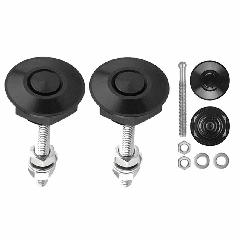 2 Pcs Drukknop Quick Release Hood Bonnet Pins Slot Clip Auto Bumper Klink Kit: Default Title