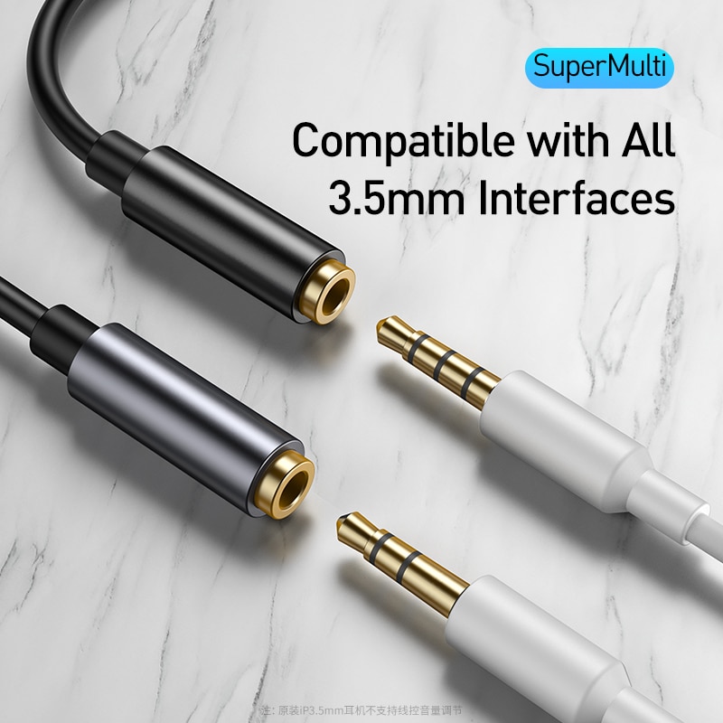 Baseus Typ C do 3,5 mm gniazda słuchawkowego AUX USB C Adapter słuchawkowy 3,5 Jack Kabel audio do Huawei P20 Xiaomi Mi 10