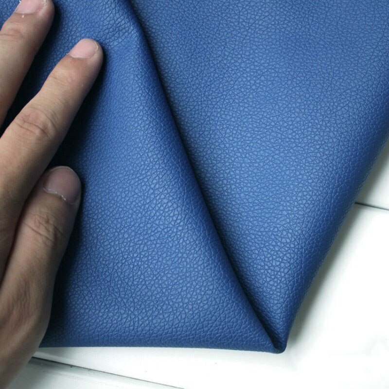 Gedrukt Faux Kunstmatige Synthetische PU Leer Stof Royal Blue Synthetisch Leer Stof DIY Naaien Patchwork Bekleding Materiaal: 50x70cm