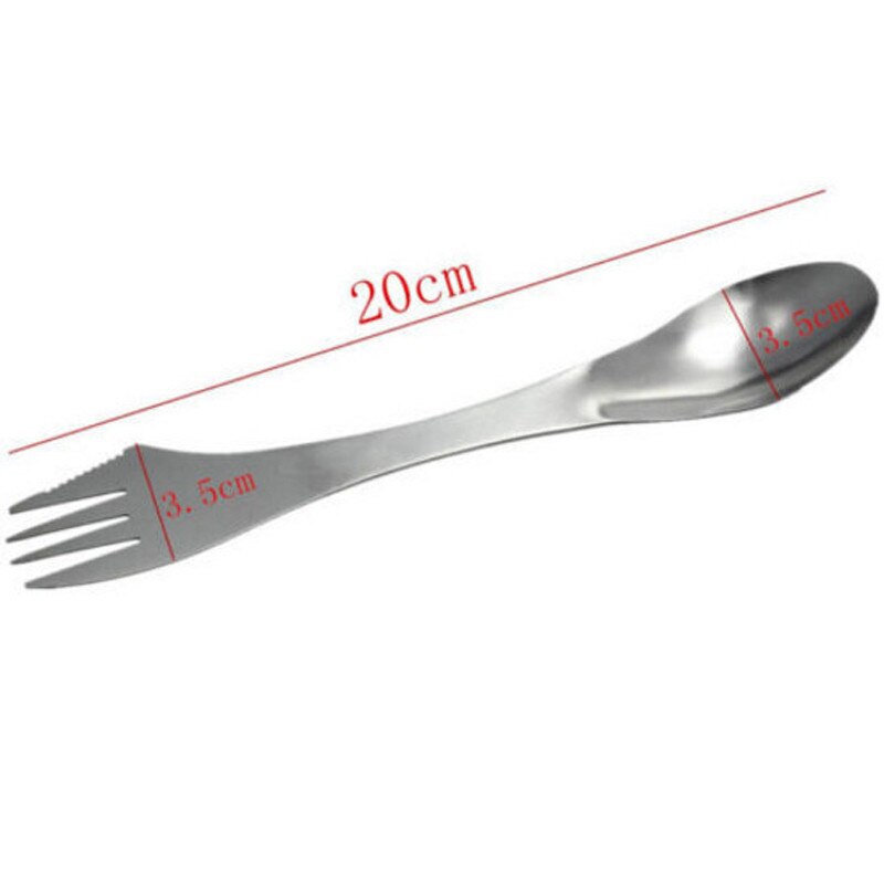 1 Pc 3 In 1 Titanium Vork Lepel Spork Bestek Gebruiksvoorwerp Combo Keuken Outdoor Picknick Servies Roestvrij Staal Vork Lepel