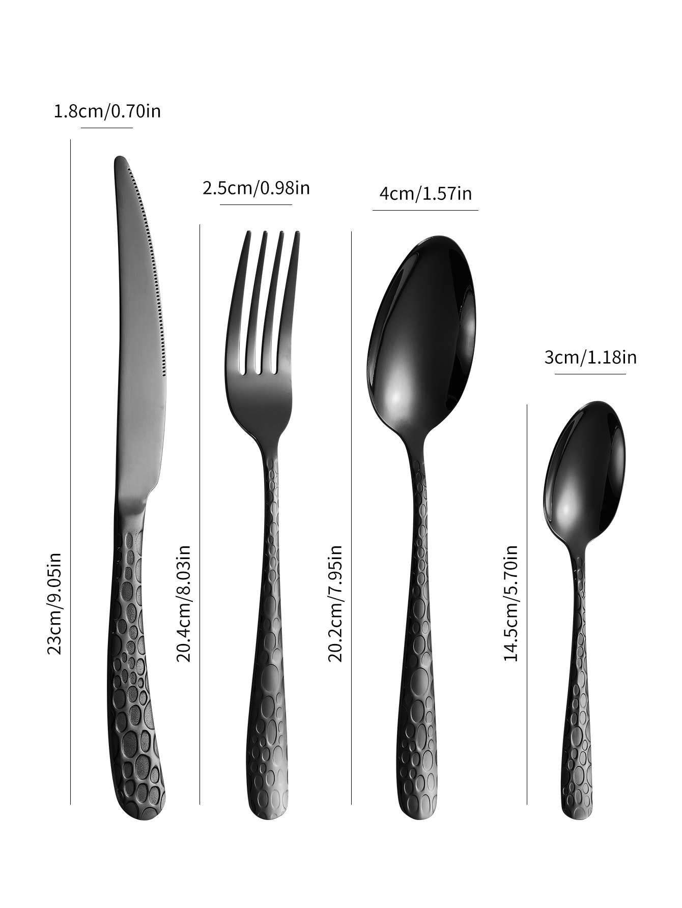 Couverts, couteaux, fourchettes et cuillères en acier inoxydable noir, ustensiles de cuisine pour la maison, vaisselle de dîner de 4/6/16/24 pièces