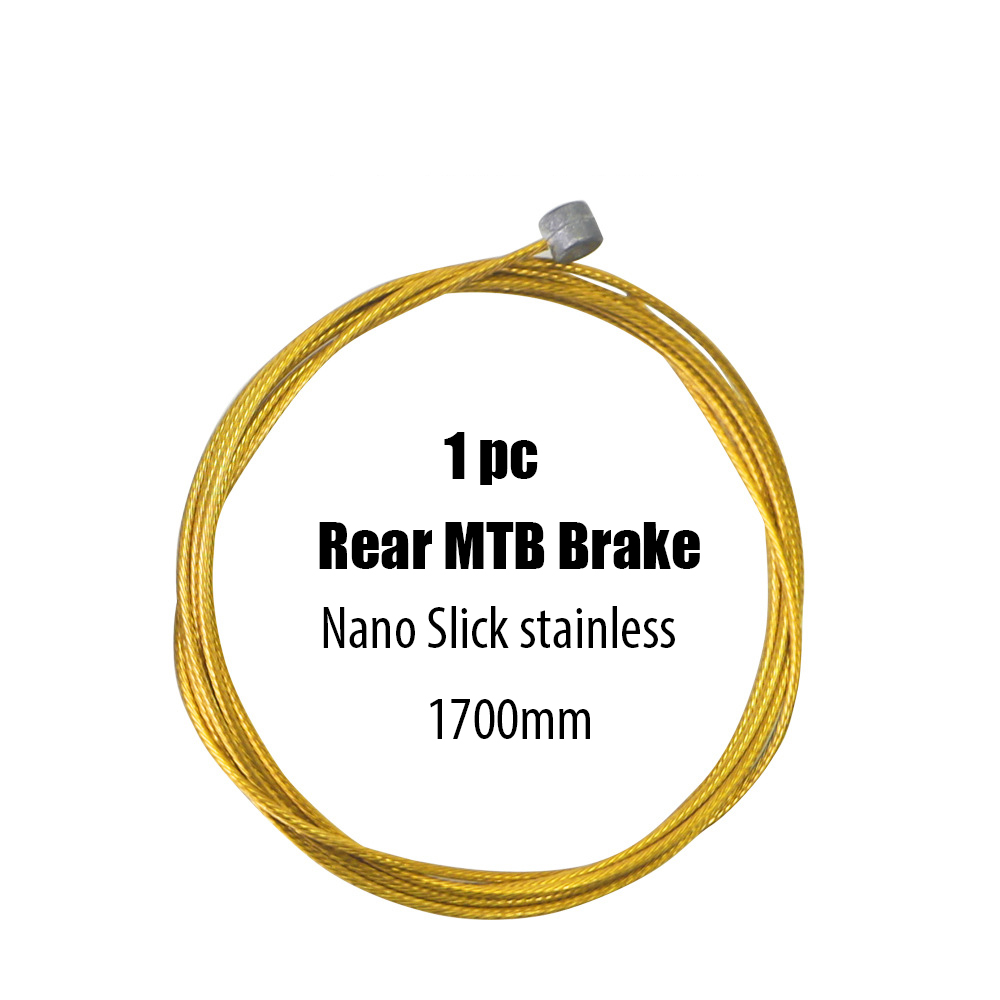 1pc Bike Pro Inner Cable Wire Nano Slick Polished Stainless Steel Road Mountain Bicycle Line Brake Shift Derailleur Cable: Brown