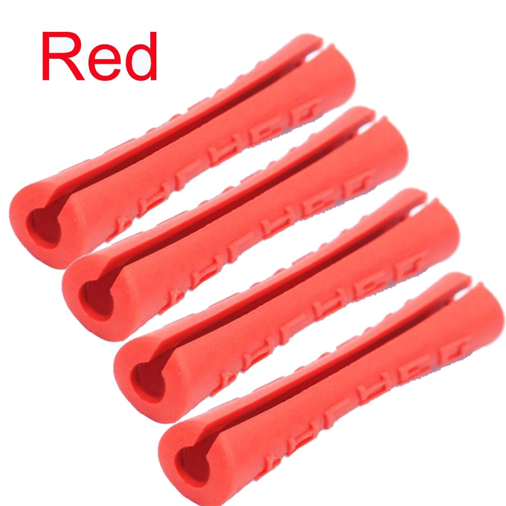 2/4Pcs Fiets Kabel Rubber Protector Mouw Anti Scratch Duurzaam Lijn Pijp Cover Voor Shift Remleiding Pijp frame Bescherming: 2-4PCS Red