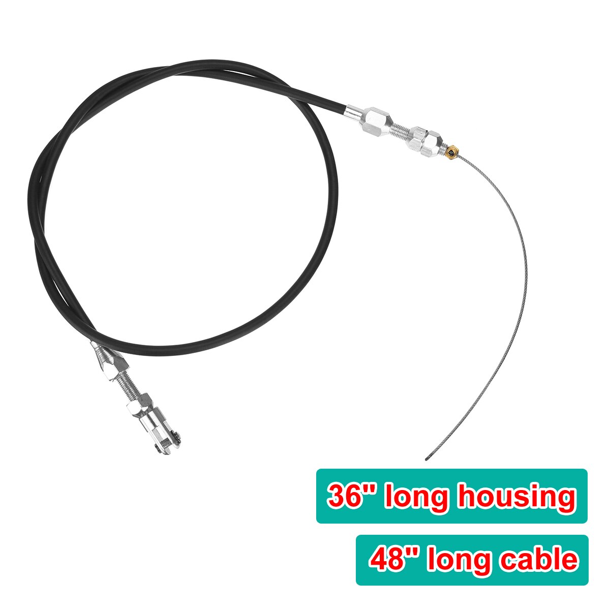 1x gaskabel 36 "rustfrit stål sort gaskabel kabel motor  ls1 4.8 5.3 5.7 6.0  k6055bk gaskabel