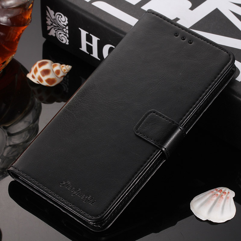 TienJueShi Durable Luxury Style Protective Leather Cover Phone Case For Logicom Le Fit 5 inch Pouch Shell Wallet Etui Skin: Black