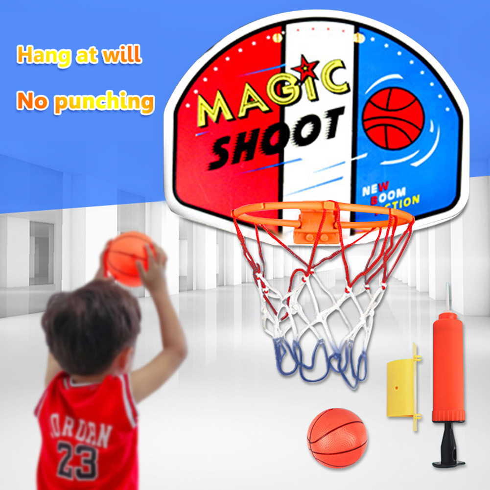Tabellone da Basket in plastica Hoop Mini Netball Board Box Net Set bambini esercizio al coperto sport palla gioco famiglia Basket bambini T